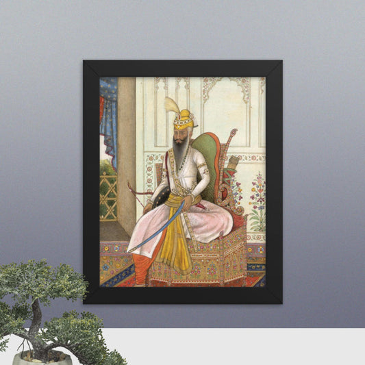 An illustration of Maharaja Ranjit Singh - Framed Print